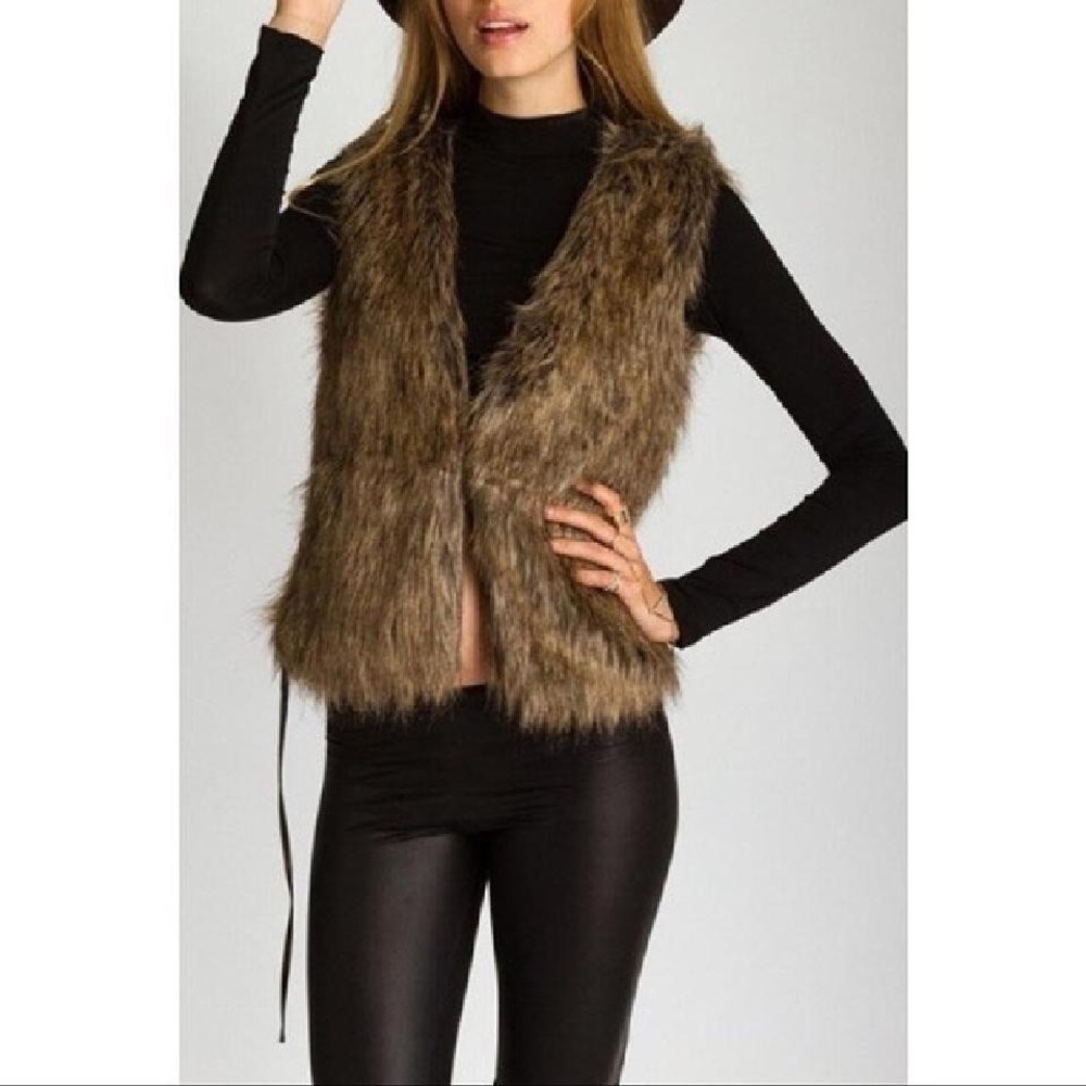 Faux fur vest